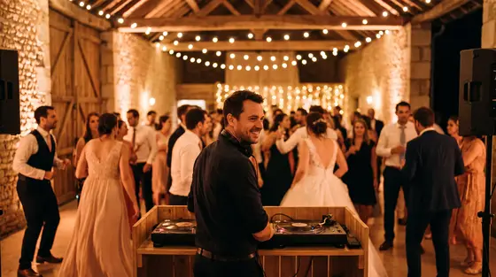 Exemple de site pour dj, photographe, photobooth, vu sur un téléphone